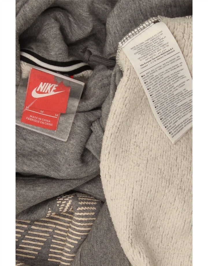 Nike Dame Grafisk Oversized Hoodie Jumper UK 14 Medium Grey Bomuld
