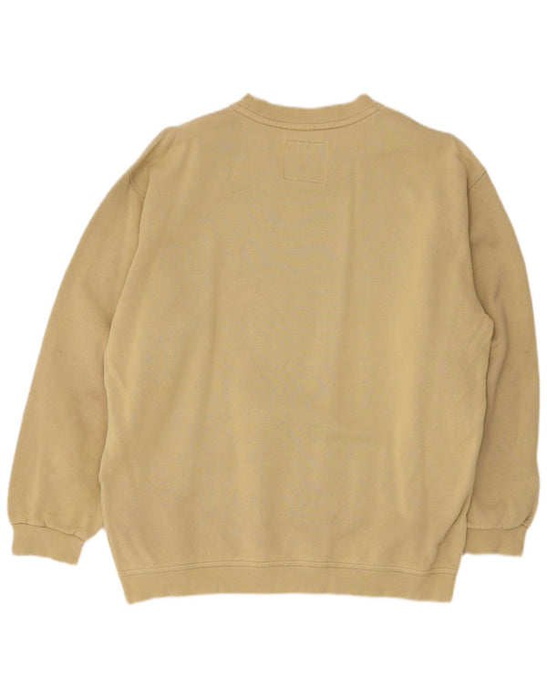 Murphy & Nye Herre Grafisk Sweatshirt Jumper Medium Khaki Bomuld