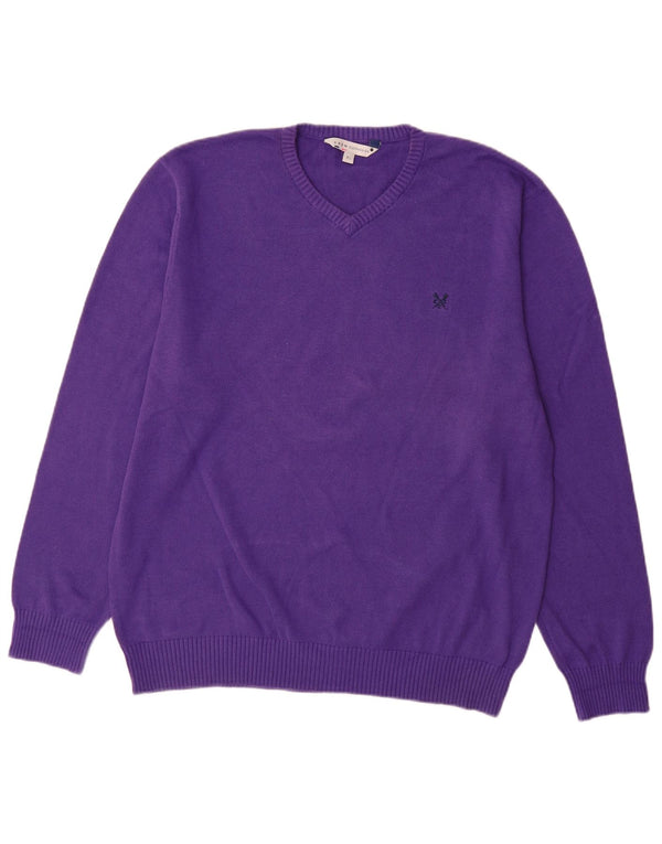 Besætningstøj Herre V-hals sweater XL Lilla bomuld