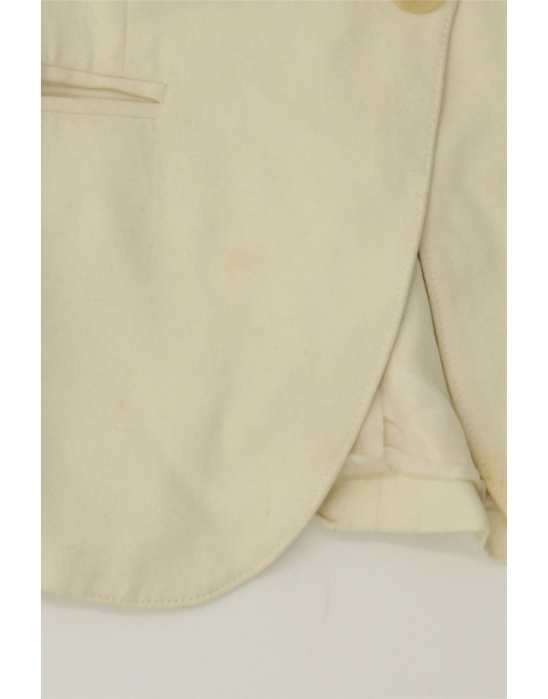 UMBERTO GINOCCHIETTI Womens 1 Button Blazer Jacket IT 42 Medium Off White Vintage Umberto Ginocchietti and Second-Hand Umberto Ginocchietti from Messina Hembry 