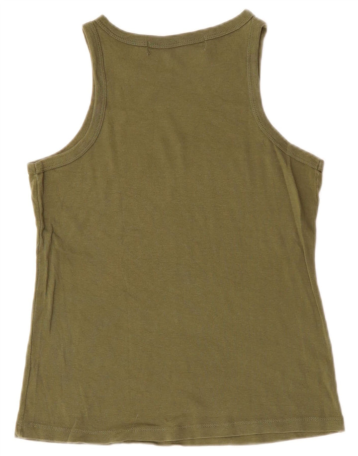ZARA Damevest Top UK 12 Medium Khaki Bomuld