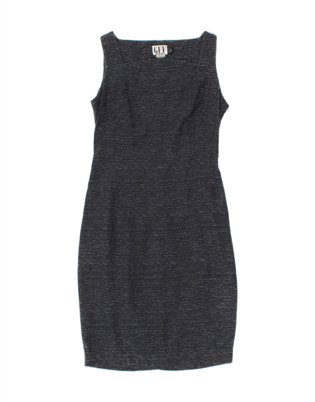 GIEFFEFFE Womens Bodycon Dress IT 46 Large Grey Flecked Cotton Vintage Gieffeffe and Second-Hand Gieffeffe from Messina Hembry 