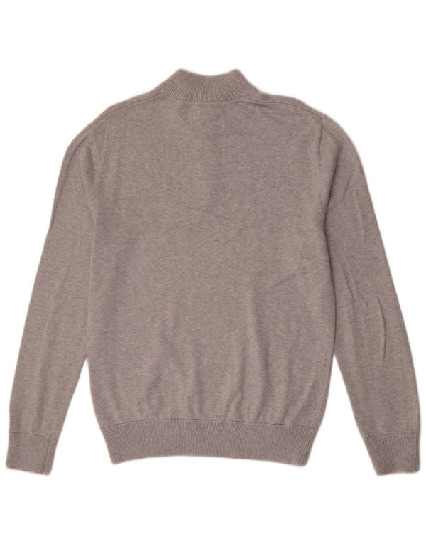 Jack Wills Herre Zip Neck Jumper Sweater Stor Grå Bomuld