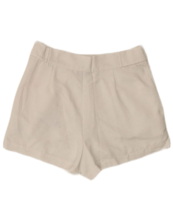 Topshop Dame Chino Shorts med høj talje UK 10 Small W28 White Polyester