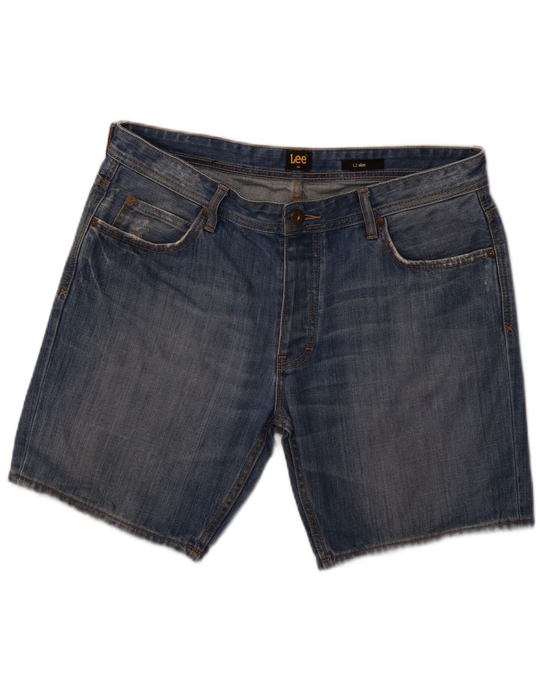 LEE Mens Denim Shorts W36 Large  Blue Cotton