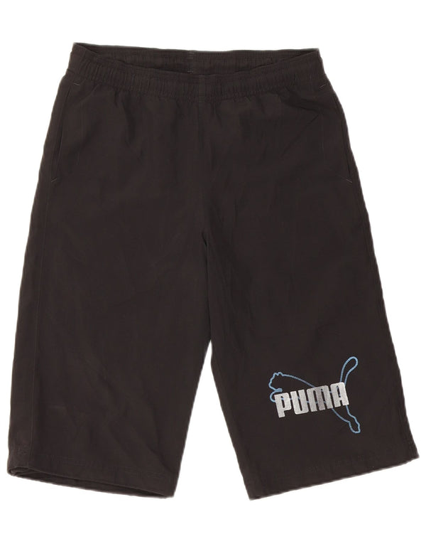 Puma drenge grafiske sportsshorts 11-12 år sort polyester