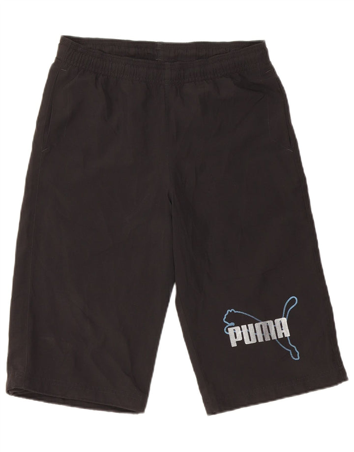 Puma drenge grafiske sportsshorts 11-12 år sort polyester