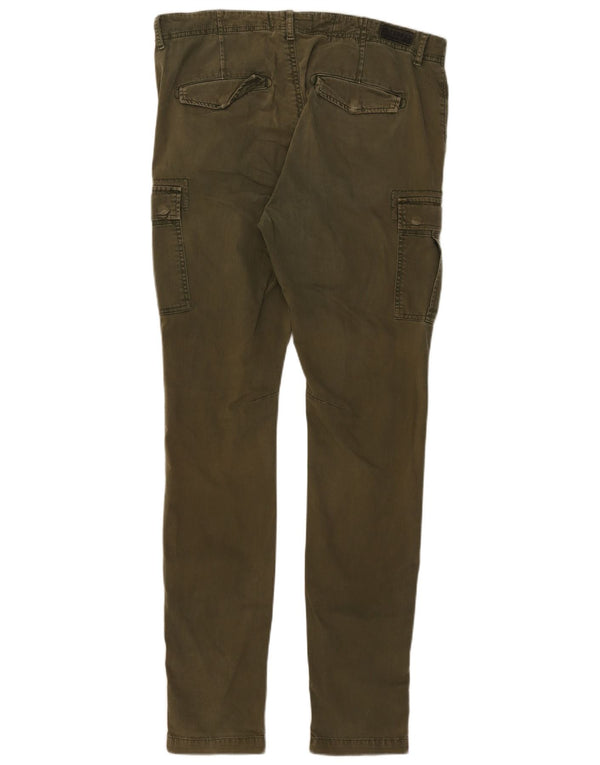 Superdry Skinny Cargo-bukser til mænd W34 L34 Khaki Bomuld