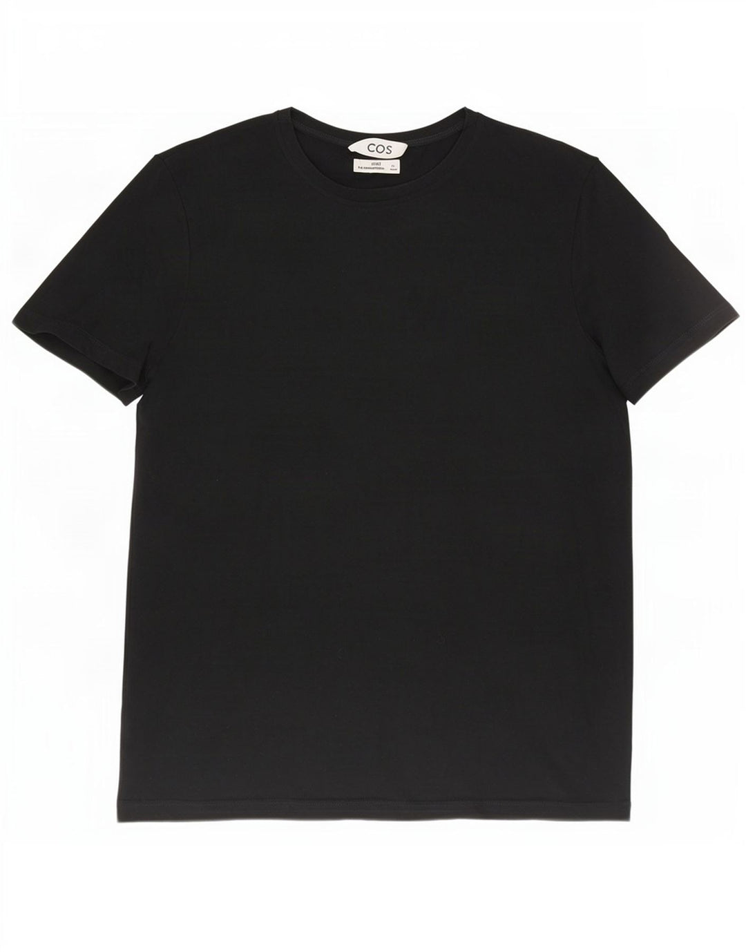 Cos Herre Regular T-Shirt Top Stor Sort Bomuld