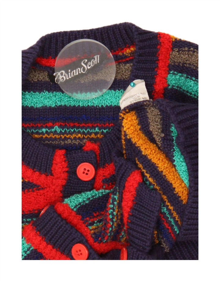 Brian Scott Dame Crop Cardigan Sweater EU 38 Medium Flerfarvet Stribet