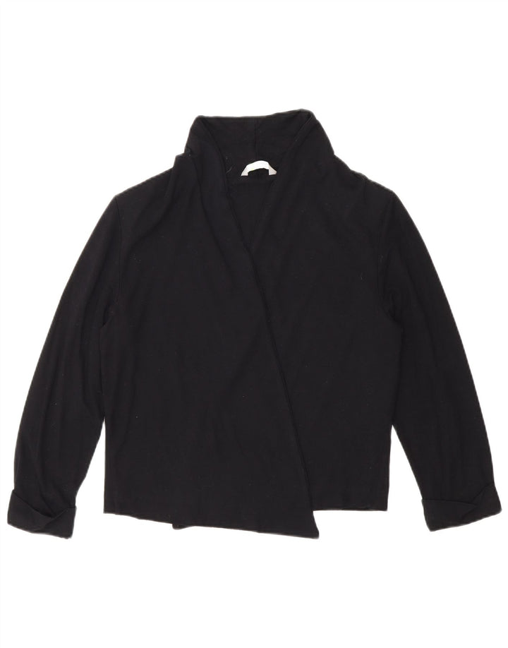 Marks & Spencer Womens Crop 3/4-ærmet cardigantrøje UK 12 Medium Black
