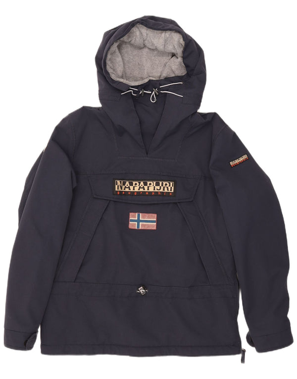 Napapijri Herre Geographic Graphic Anorak Jacket UK 40 Large Navy Blue