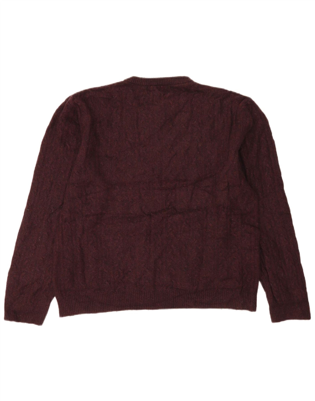 Marks & Spencer Herre Regular Fit Crew Neck trøje Sweater Large Burgundy