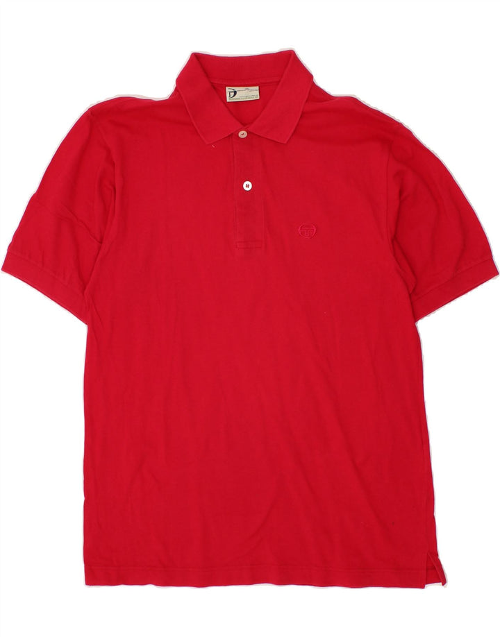SERGIO TACCHINI Mens Polo Shirt  Size 38 Medium Red Cotton Vintage Sergio Tacchini and Second-Hand Sergio Tacchini from Messina Hembry 