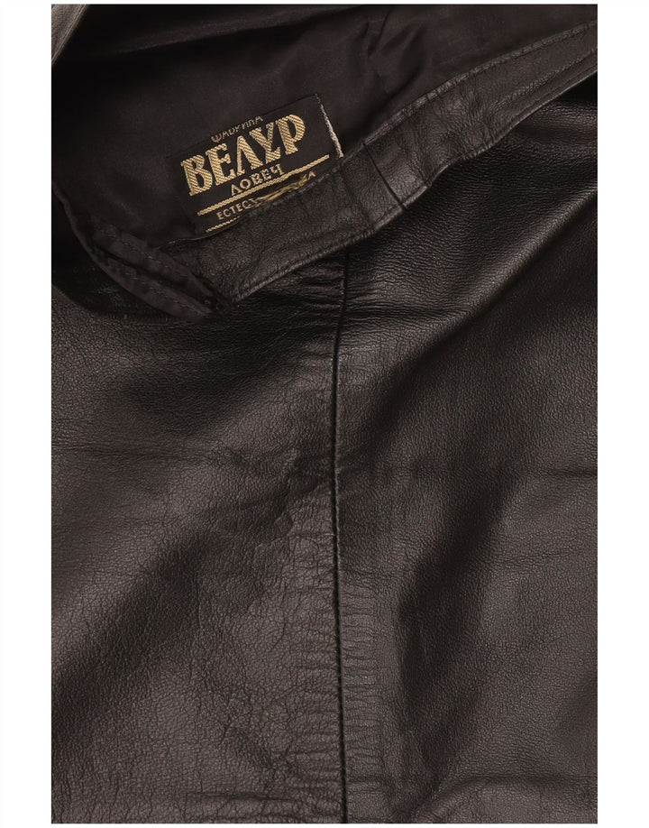 Vintage lædernederdel til kvinder W28 Medium Black