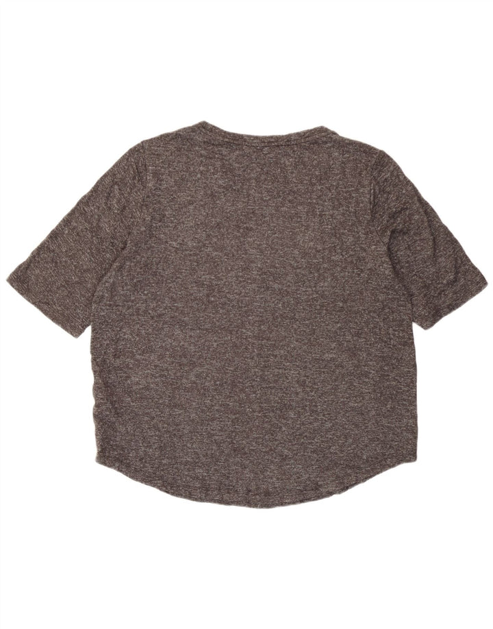 Marks & Spencer T-shirt top til kvinder UK 14 Stor grå flækket viskose