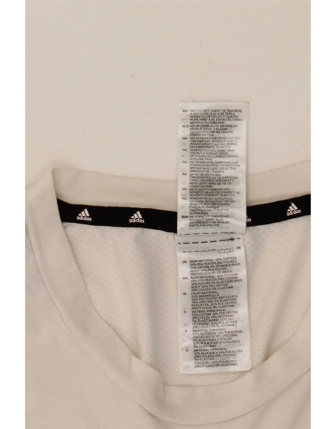 Adidas Herre Aeroready T-Shirt Top Stor Hvid Bomuld