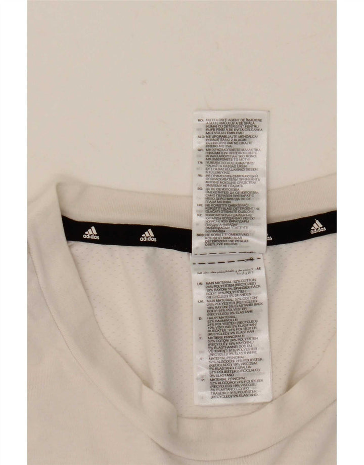 Adidas Herre Aeroready T-Shirt Top Stor Hvid Bomuld