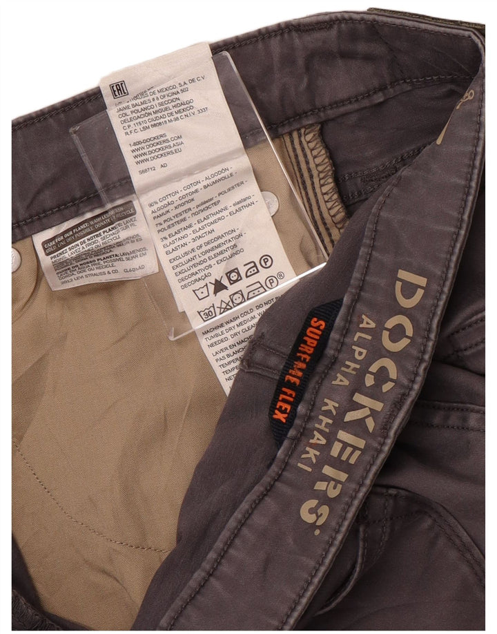 DOCKERS Straight cropped herrebukser W30 L24 Grå bomuld