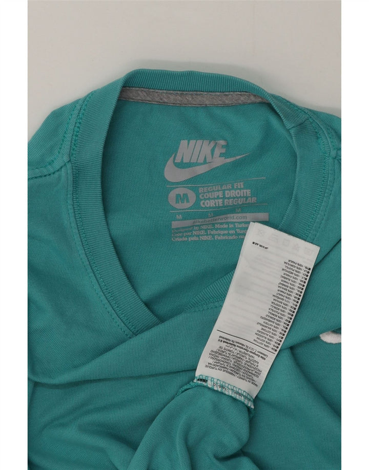 Nike Herre Regular Fit T-shirt Top Medium turkis bomuld
