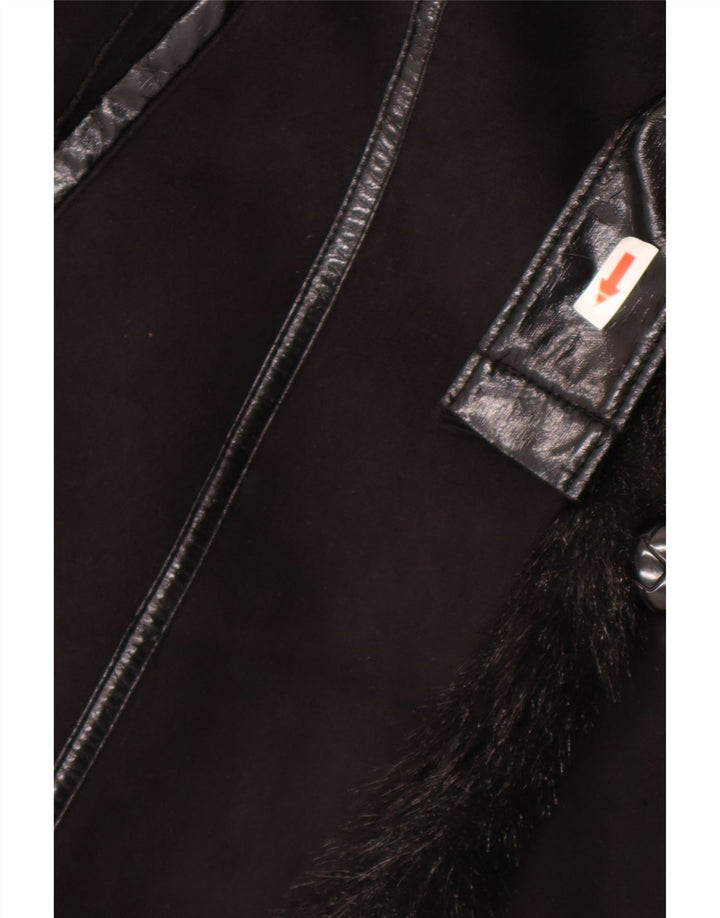 Pizazz Sherpa Overfrakke UK 14 Medium Sort Polyester