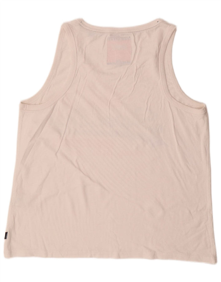 Superdry Herre grafisk vest Top XL Hvid Bomuld