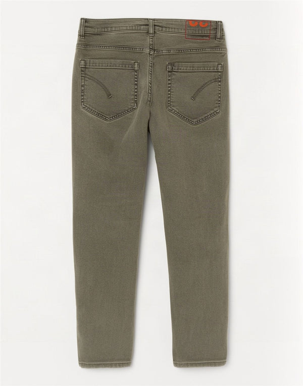 Dondup Herre George Cropped Skinny Jeans W32 L26 Khaki Bomuld