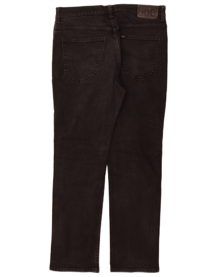 Lee Mens Brooklyn Straight Jeans W34 L30 Sort Bomuld