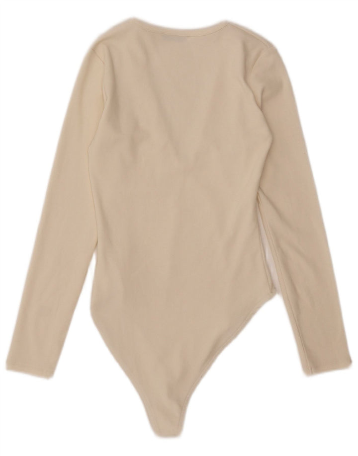 Zara langærmet bodysuit til kvinder UK 12 Medium Off White