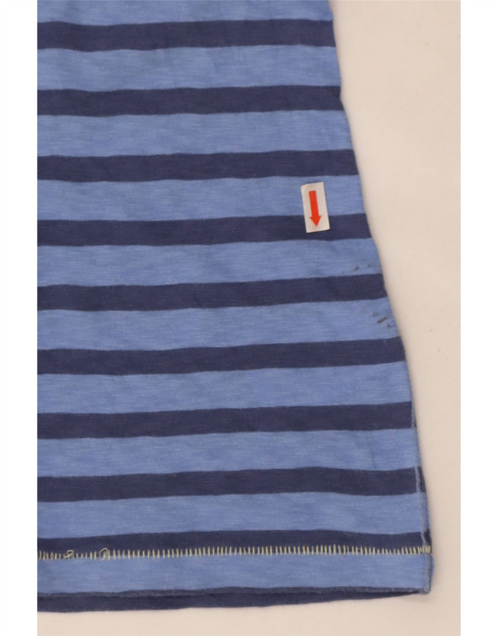White Stuff T-shirt top til kvinder UK 12 Mellem blå stribet bomuld