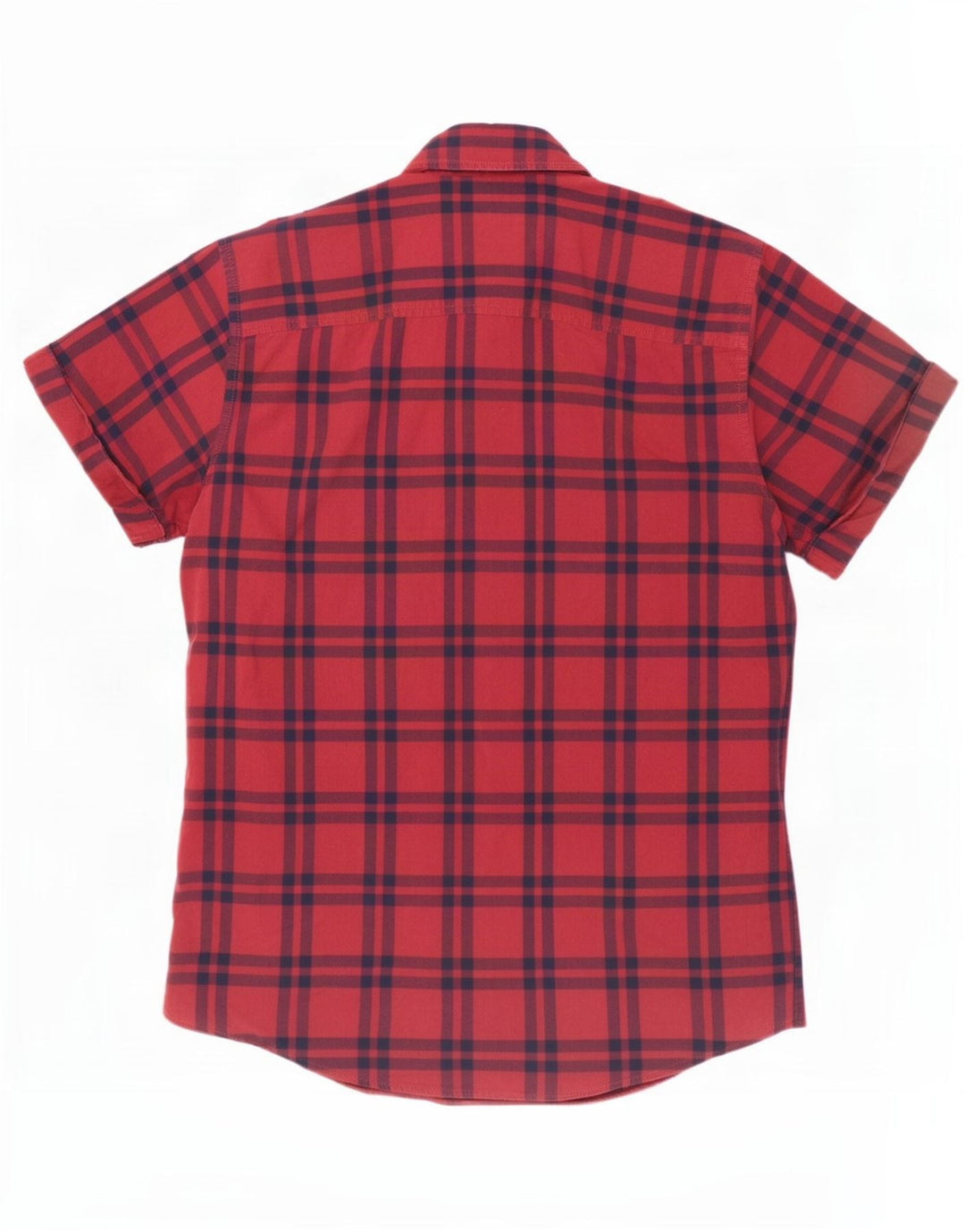 Jack & Jones Kortærmet Herreskjorte Medium Rød Plaid Bomuld