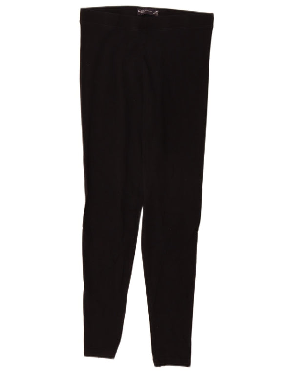 Marks & Spencer Womens Leggings UK 8 Small Black Bomuld