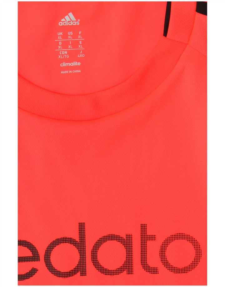 Adidas Herre Predator Grafisk T-Shirt Top XL Pink Colourblock