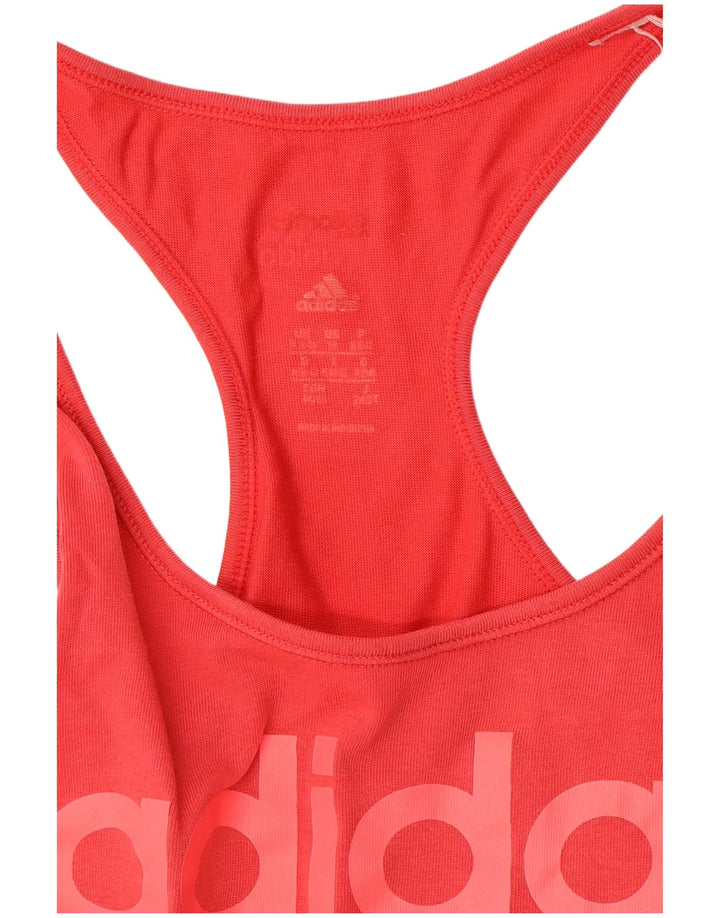 ADIDAS Grafisk Vest Top til kvinder 12/14 Medium Rød