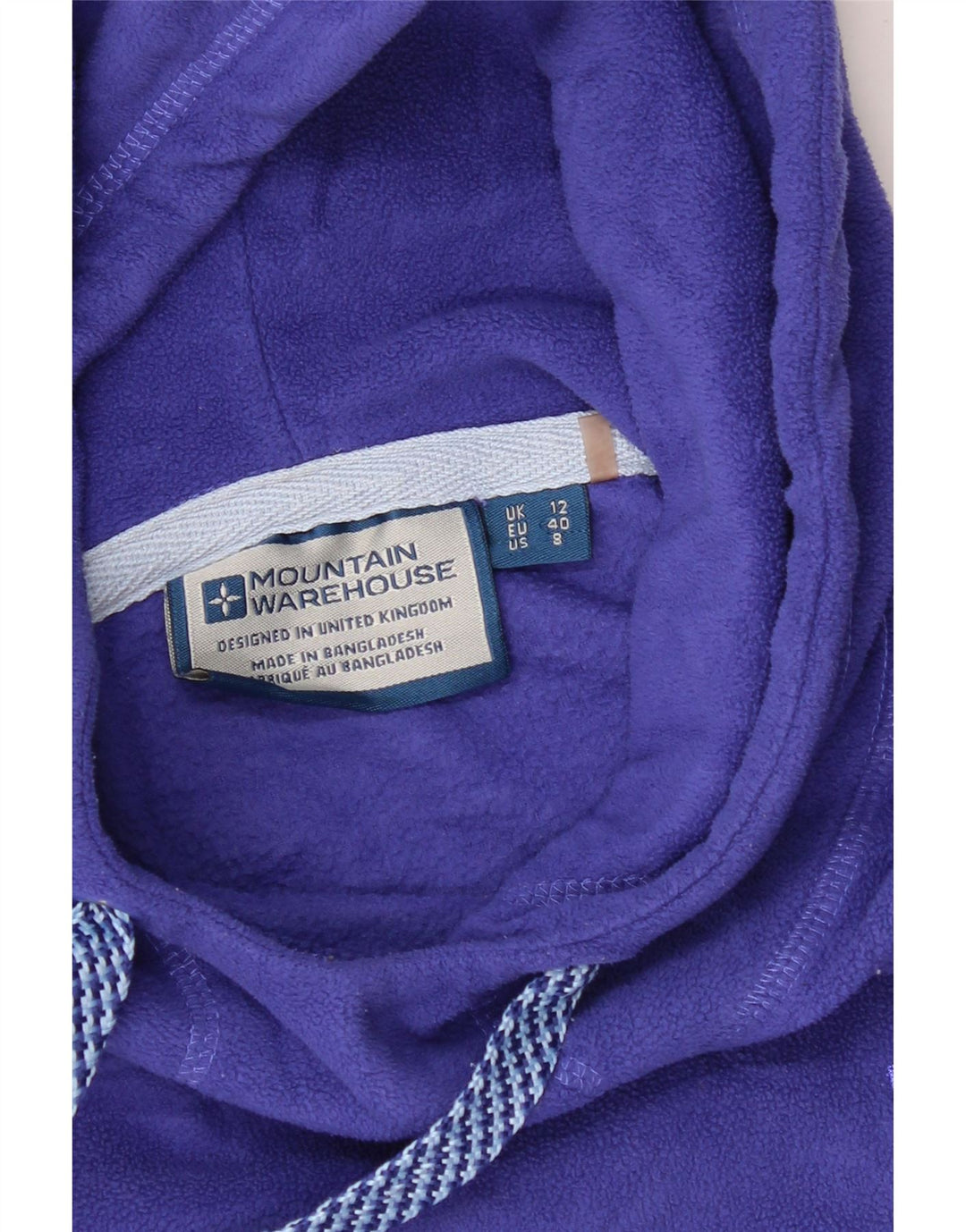 MOUNTAIN WAREHOUSE Womens Hoodie Jumper UK 12 Medium  Blue Polyester Vintage Mountain Warehouse and Second-Hand Mountain Warehouse from Messina Hembry 