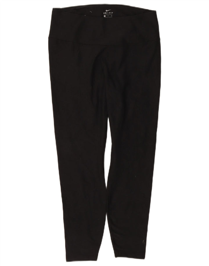 NIKE Dame Dri Fit Leggings UK 18 XL Sort Polyester