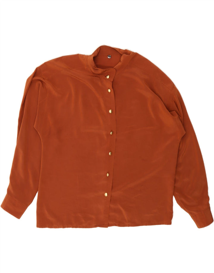 VINTAGE Womens Shirt Blouse UK 18 Large Maroon Vintage Vintage and Second-Hand Vintage from Messina Hembry 