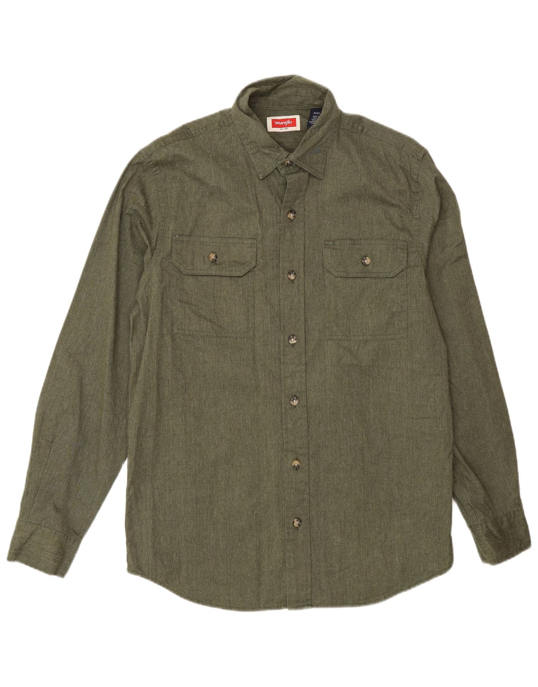 Wrangler Herreskjorte, lille Khaki Bomuld