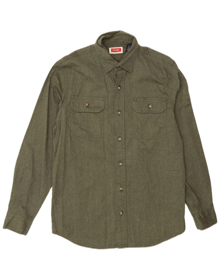 Wrangler Herreskjorte, lille Khaki Bomuld