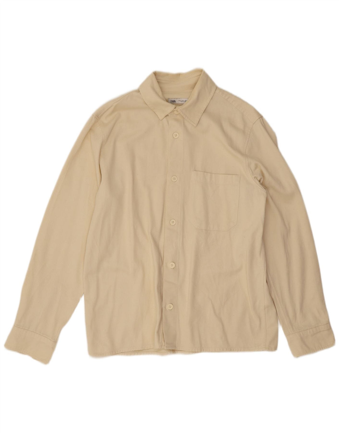 Zara Herreskjorte Medium Beige Bomuld