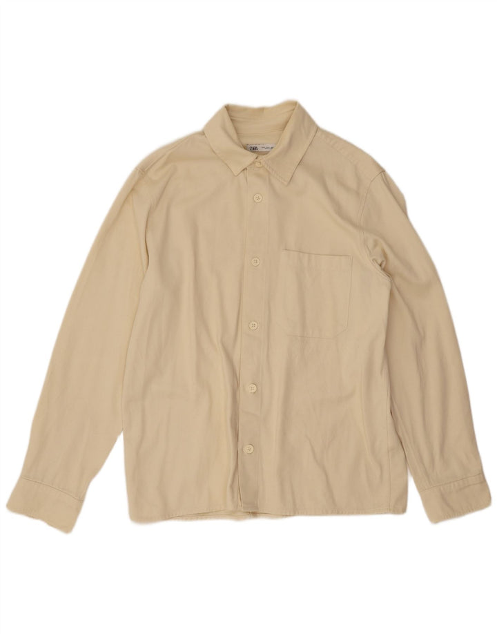 Zara Herreskjorte Medium Beige Bomuld