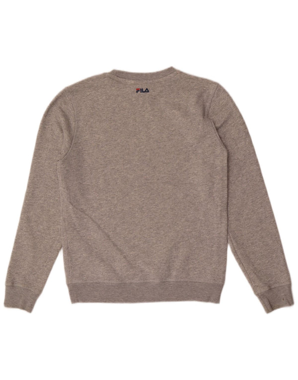 Fila Herre grafisk sweatshirt trøje XS Grå Flecked Bomuld