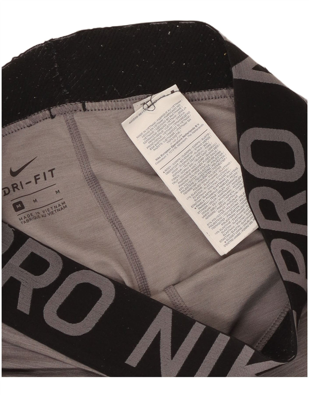 Nike Dame Dri Fit Grafiske Leggings UK 14 Medium Grey Colourblock