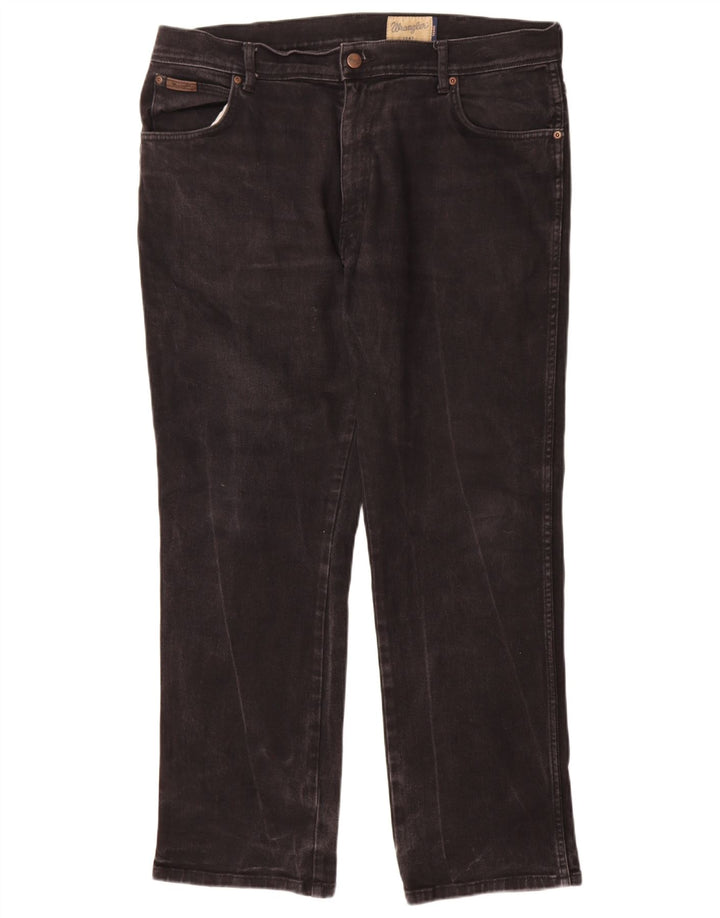 Wrangler Herre Texas Straight Jeans W38 L30 Sort Bomuld