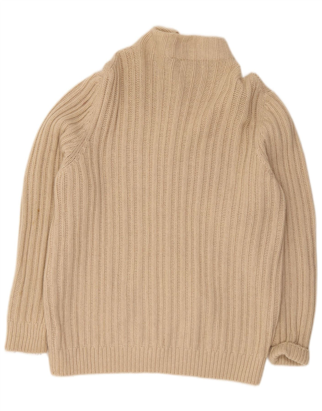 Fred Perry Herre cardigan sweater med fuld lynlås XL Beige Uld