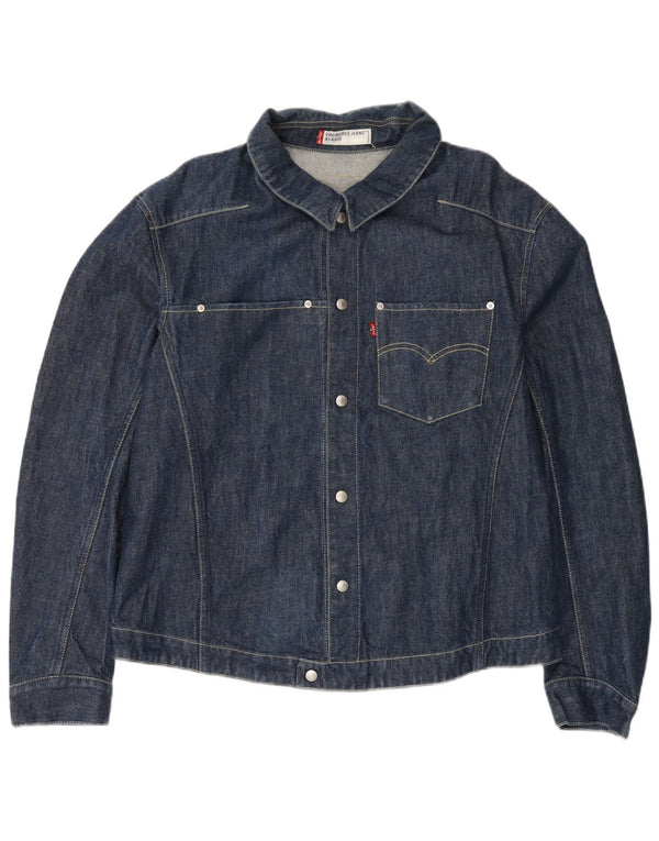 Levi's Dame denimjakke UK 42 XL Marineblå Bomuld