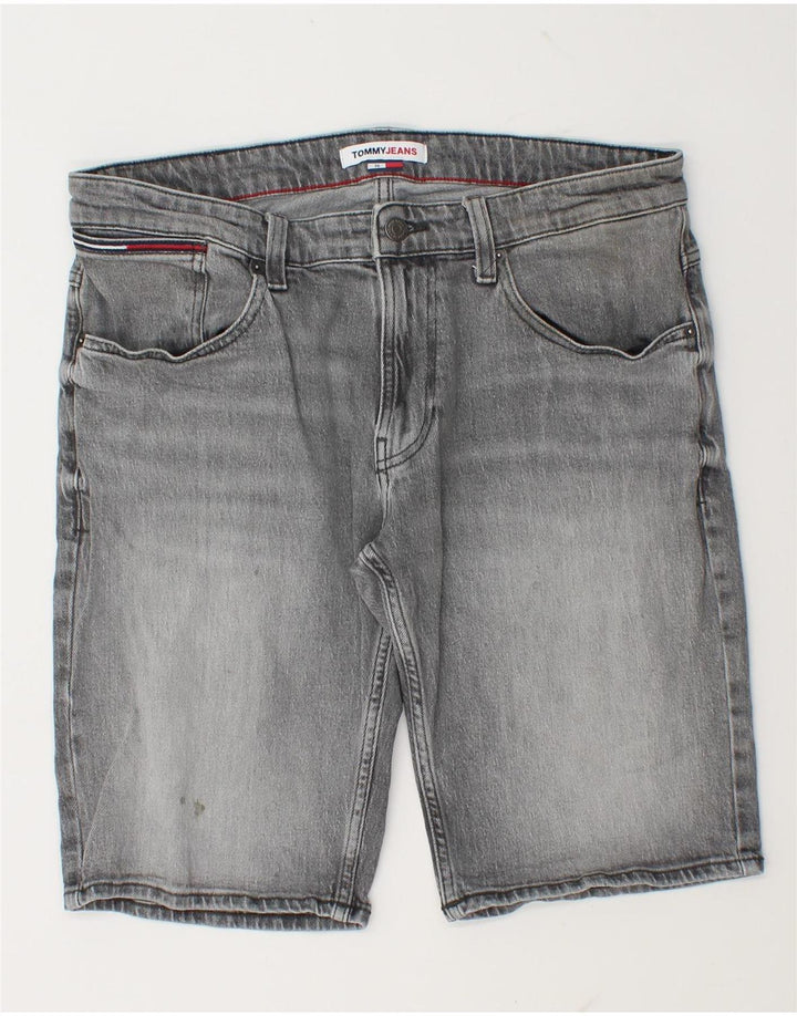 Tommy Hilfiger Herre Denim Shorts W36 Stor Grå Bomuld