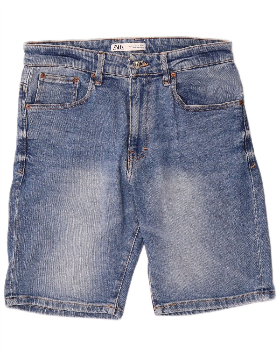 Zara Herre Denim Shorts EU 40 Medium W31 Blå Bomuld