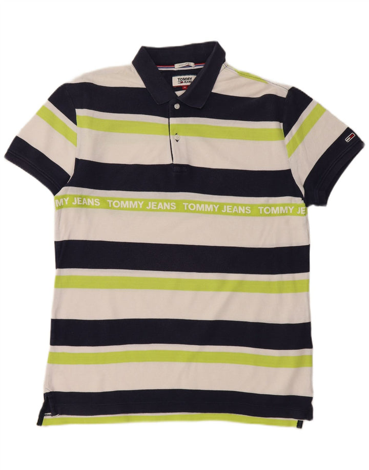 TOMMY HILFIGER Grafisk rugby poloshirt til mænd Medium marineblå stribet
