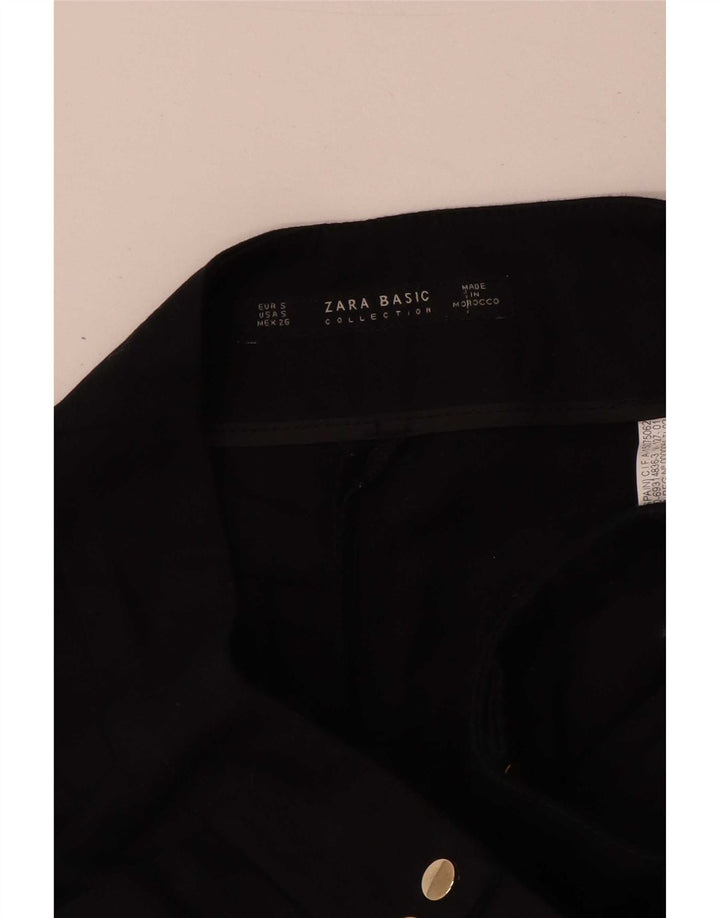 Zara Casual Shorts til kvinder Small W26 sort bomuld